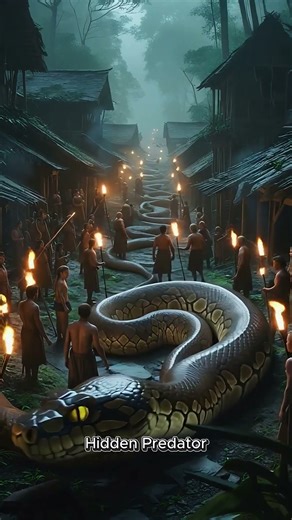 Mysterious | Python in the village in the middle of the forest #snake #mysteriou