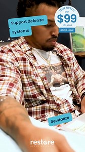 IV Drips, Starting at $99! IV Drip Therapy infuses up to a liter of fluids with an extensive menu of essential vitamins and nutrients!! IV Drip Therapy may help the body with: IV Drip Therapy may help the body with: 😴 Low Energy 😩 Dehydration 😓 Constant Cravings | Restore Hyper Wellness