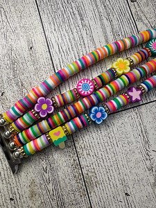 Customizable Polymer Clay Apple Watch Band: Colorful Summer Fruit & Flowers - Etsy