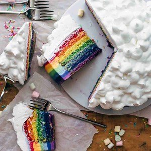 How to make a Rainbow Cake Recipe   VIDEO | Also The Crumbs Please