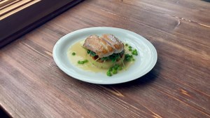 29 reactions | 珞﫛✨ Local Petrale Sole over a crispy potato cake, Iacopi shelling peas, pea leaves, lemon butter sauce. | Sam's Chowder House, Half Moon Bay | Facebook