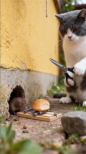 The cat stared at the mouse #mouse #cat 🐹🐱🐱🐹 #catlife#cutepets #cutepets #catlife #cat