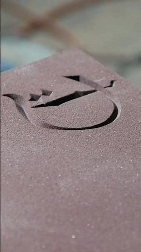 sandstone letter carving #shorts