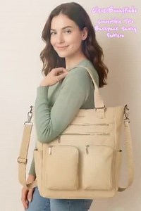 Convertible Tote Backpack Sewing Pattern PDF | Travel Bag Pattern With Zipper Pockets | Beginner-friendly DIY Bag Tutorial - Etsy Australia