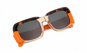 [Hot Item] Acetate Leopard-Print Bevelled Metal Hinge Sunglasses
