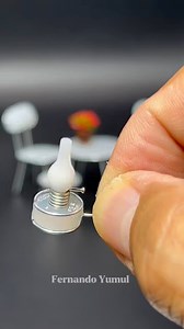 DIY mini oil lamp made with hot glue. 😊 #MiniatureArt #dioramaartist #miniaturequotes #miniatureartwork #fyp #everyone #dioramaart #filipino #miniature #DIY #diorama | Fernando Yumul