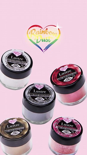 You can make edible paints with our range of lustres ✨️🖌 Head over to our website to see our range of colours: https://rainbowdust.co.uk/product-category/lustres-and-powders/ #edible #shimmer #shine #howto #inspo #foodinspo | Rainbow Dust Colours