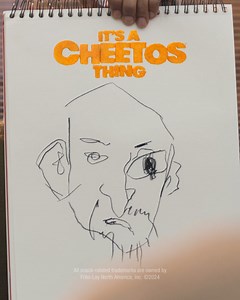 99% of people eat Cheetos with their dominant hand. Even sketch artists. | Cheetos