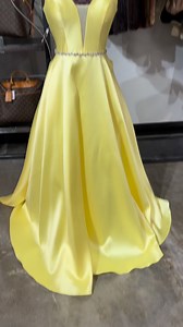 2.7K views · 14 reactions | Be the Belle of the ball for prom in the beautiful yellow ball gown. | Back on the Rack Upscale Resale | Facebook