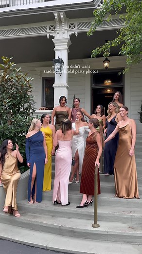 Unique Bridesmaid Dress Choices and Non-Traditional Bridal Party Photos