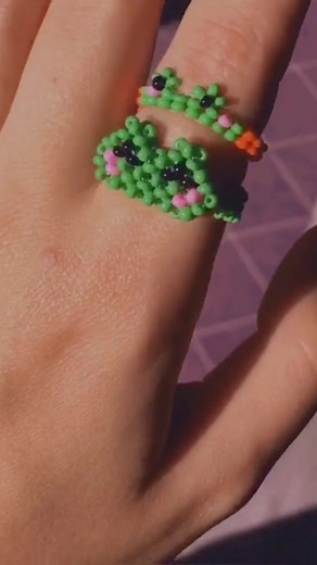 Unique Handmade Frog Bead Ring for Stylish Accessories