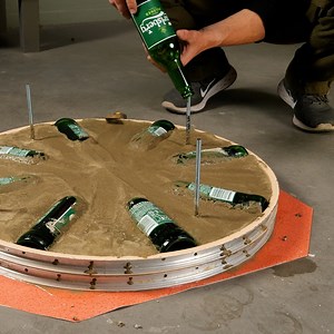 DIY Industrial Table With Beer Bottles! | Crafty Panda How