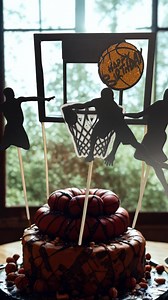 Basketball cake topper