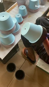 Terracotta Craft work Pot Unit... Sourcing for the Summer Collection! Terracotta Craft work Pot collections - Though it may look simple, it is going through a immense and rigorous process to get the desired result. We coat with white primer, then we check the hair holes if any. Then we paint with blue color. In a day on an average only 12 - 15 pots are made. So its not just terracotta pots, lots of craft work goes in to this. Arriving in the coming weeks. | The Pot Shop | Facebook