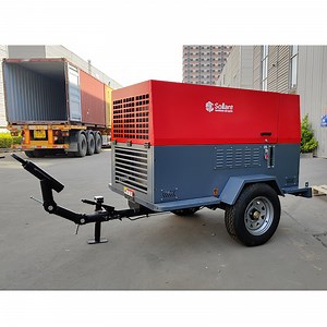 [Hot Item] Sollant Piston Type Mobile Portable Air Compressor Mobile Air Compressor for Mining