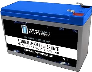 Mighty Max Battery 12V 7AH Lithium Replacement Battery for Hps12-28w