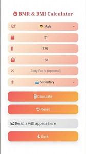 BMI & BMR Calculator