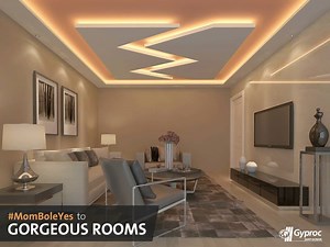 Gyproc designer ceilings give your room an all new beautiful look. #MomBoleYes to Gyproc! Know more at https://bit.ly/2KIoMBx | Gyproc India