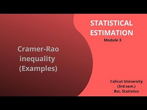 Cramer-Rao inequality (Examples)