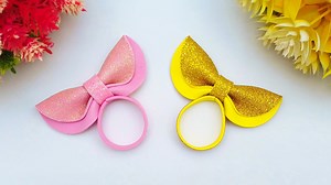 How To Make Easy Hair Bow | Homemade Hair Bow Making Tutorial | Foam Sheet Hair Style Bow | DIY And Paper Crafts