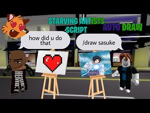Starving Artists script auto draw 80+ photos roblox | NixScripts