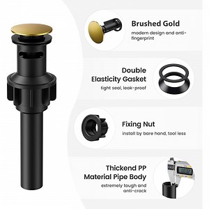 [Hot Item] Bathroom Sink Drain Stopper Pop up Sink Drain with Overflow