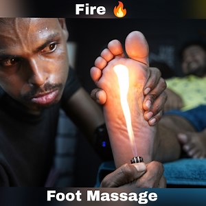 Uncut Fire Foot Massage #firemassage #footmassage #relax | Home ASMR clinic