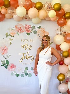 Floral Bridal Shower Backdrop for Photos, Bridal Shower Decorations, Future Mrs Backdrop, Wedding Shower Backdrop, Miss to Mrs, Bride to Be - Etsy
