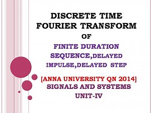 4.9 DTFT problems on standard signals | DTFT of finite sequence| DTFT of shifted impulse,step