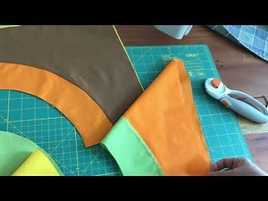 Modern Improv Quilting Technique Corner Curve and Squaring up