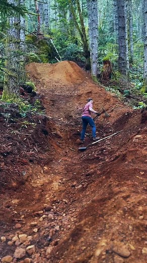 Landing stack ✊ #mtb #trailbuilding #nature #bike | Dawson FDR