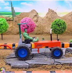 598K views · 5.6K reactions | DIY Mini Tractor With Concrete Road Repair and Construction  #MiniTractor #concreteconstruction #Road #repair #construction #usa | Ankita K Drawing | Facebook