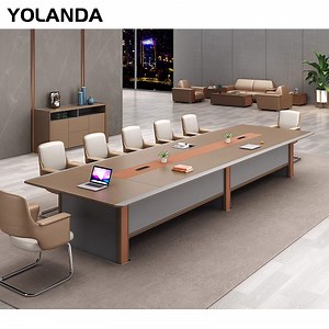 [Hot Item] Yolanda Office Furniture Fashion Modern Large Long Tables Conference Desk 12 People Meeting Table