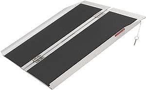 Anwenwen Wheelchair Ramp 5FT, Aluminum Portable Handicap Ramp, Threshold ramps with Anti-Slip Surface for Home, Pets, Doorways, Steps, Stairs (800 lbs Capacity)