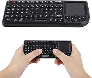 Mini Keyboard, 2.4GHz Keyboard with Touchpad, US Layout, Portable Handheld Rechargeable Keyboard