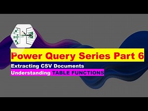 Learn Power Query Part 6 - Using Table Functions