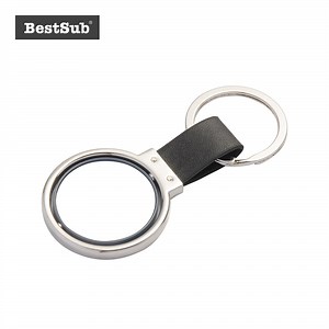 [Hot Item] Sublimation PU Key Chain (Rotating Circle)