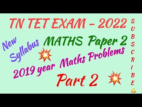 TN TET/MATHS/PAPER II/Model questions/Part 2