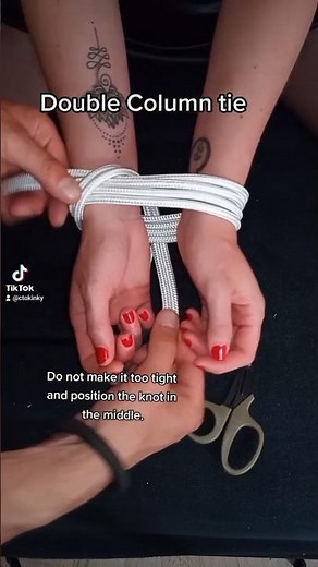 Double Column tie #ctokinky #shibari #tutorial #rope #art #doublecolumn