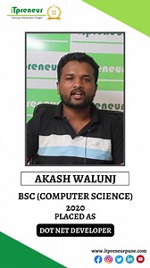 🎉👩‍💻 Huge Congratulations to Akash Walunj on completing the .NET Developer Program in #itpreneur and landing a fantastic company ! 🚀🌟 Your dedication and hard work have truly paid off. Wishing you an incredible journey ahead filled with success and exciting coding adventures! 🖥️💼#ProudMoment #DotNetDeveloper #NewBeginnings 🌈👏 | ITpreneur