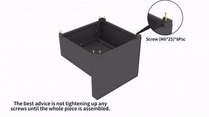 Caodoc Elora Gray 5‑Piece Wicker Outdoor Sectional Sofa Set with Navy Blue Cushion & Coffee Table for Patio, Backyard, Deck HOP705-L