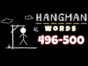 HANGMAN WORDS Two Player Games level 496 497 798 499 500
