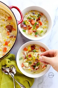 Chicken Corn Chowder (creamy, filling, delicious!)