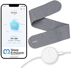 Innovative Sleep Enhancer - Non-Contact Sleep Tracking Pad with Sleep Analysis, Vibration Alarms, Breathing Disturbance and Heart Rate Monitoring - Sleep Tracker for Improved Sleep Quality