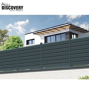 [Hot Item] Modern Design Motorized Automatic Driveway Gate Aluminum Louver Fence
