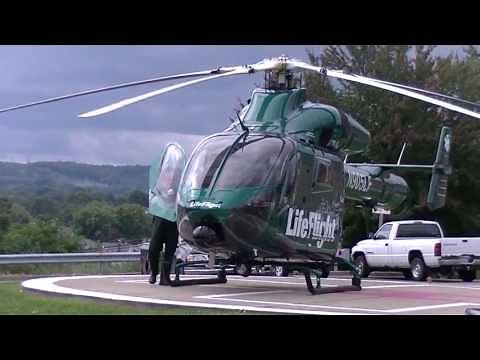 MD900. MD 900 Explorer Helicopter full sound start up and take off. Allegheny Life Flight N905LF.
