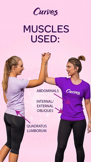 Do you know your Curves Machines?🏋🏋 Machine of the Month: Rotary Torso Muscles used on the Rotary Torso: -Abdominals -Internal/External Obliques -Quadratus -Lumborun Functional Benefits: Strengthen and tone your core muscles to increase mobility and improve back health #KnowYourMachine #StrengthTraining #FitnessGoals #30MinuteWorkout | Curves