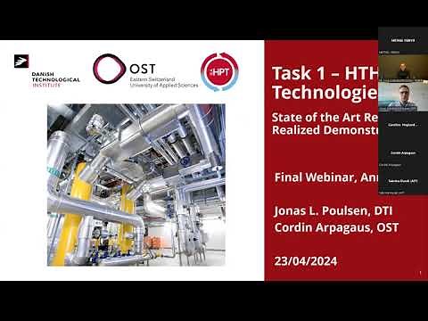 Final Webinar: Outcomes on HPT TCP Annex 58 “High Temperature Heat Pumps