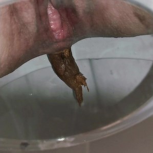 Dry long turd hard to push