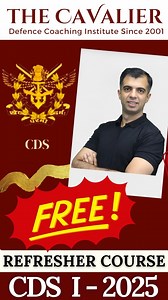 📢 FREE REFRESHER COURSE for CDS Written Exam! 🎯🔥 🚀 Boost Your NDA Prep with Intensive Revision! 📅 Batch Starts: 01 April 2025 ⏳ Duration: 10 Days ✨ Course Highlights: ✅ Intensive Revision for CDS Written Exam ✅ Doubt Sessions by Expert Faculties ✅ Full-Length & Practice Mock Tests ✅ Personalized Mentorship & Strategy Planning 📞 Call Now: 87500 51692 / 8766375168 🌐 Visit Us: www.cavalier.in #CDSCoaching #CDS2025 #SSBInterview #CavalierDelhi #CDSPreparation #FreeCourse | The Cavalier
